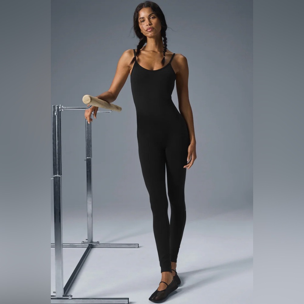ALO Yoga Airbrush One and Done Onesie in Black